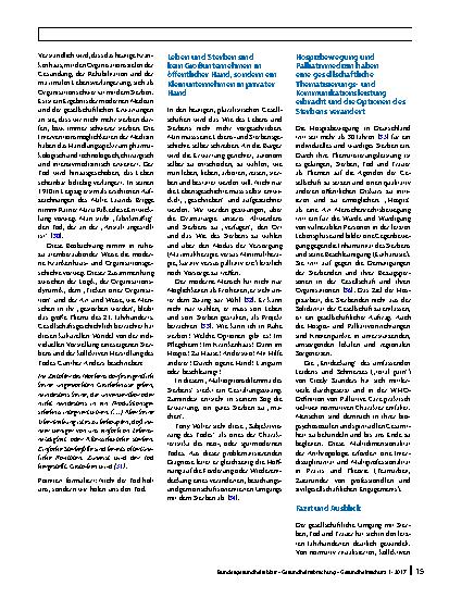 Vorschauseite 5: Sterben und Tod im gesellschaftlichen Wandel