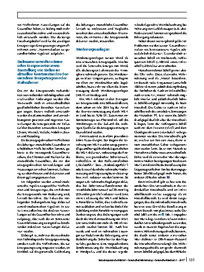 Vorschauseite 2: Gesundheitliche Bewertung von Maßnahmen und Energieträgern im Rahmen der Energiewende aus umweltmedizinischer Sicht
