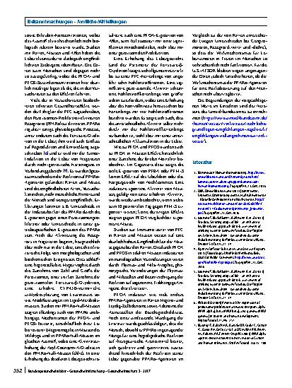 Vorschauseite 3: Fortschreibung der vorläufigen Bewertung von perund polyfluorierten Chemikalien (PFC) im Trinkwasser