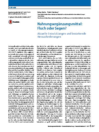 Vorschauseite 1: Nahrungsergänzungsmittel: Fluch oder Segen?