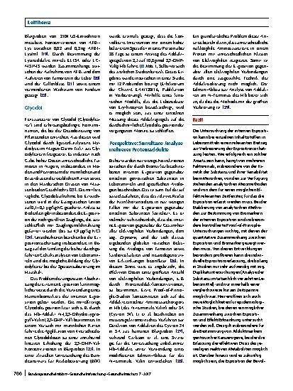 Vorschauseite 6: Biomarker der internen Exposition gegenüber toxikologisch relevanten Kontaminanten in Lebensmitteln