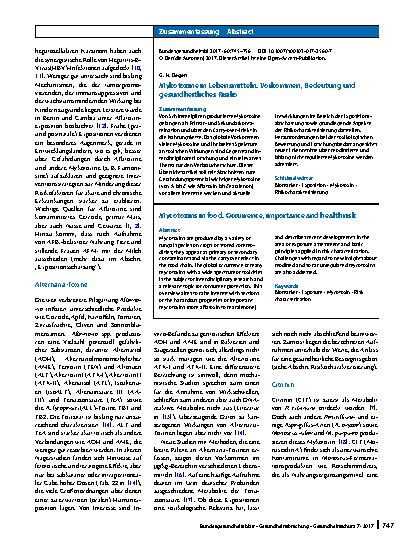Vorschauseite 3: Mykotoxine in Lebensmitteln