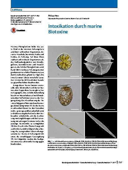 Vorschauseite 1: Intoxikation durch marine Biotoxine