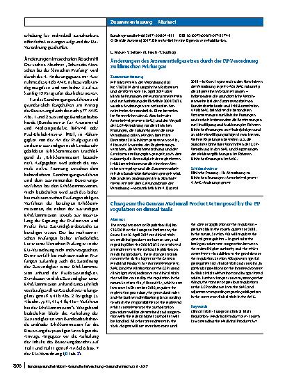 Vorschauseite 3: Änderungen des Arzneimittelgesetzes durch die EU-Verordnung zu klinischen Prüfungen