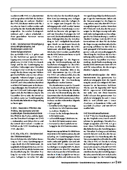 Vorschauseite 6: Änderungen des Arzneimittelgesetzes durch die EU-Verordnung zu klinischen Prüfungen