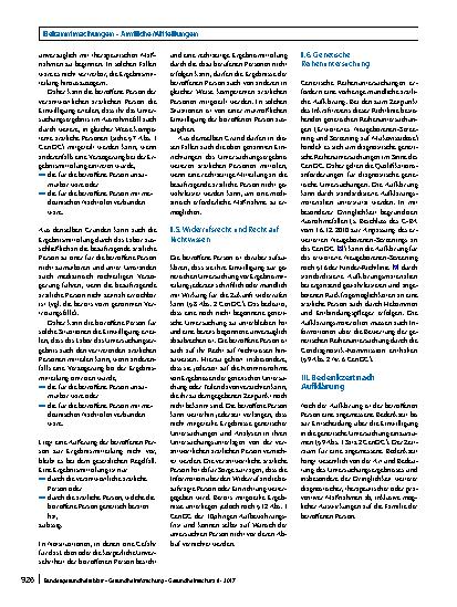 Vorschauseite 4: Richtlinie der Gendiagnostik-Kommission (GEKO) für die Anforderungen an die Inhalte der Aufklärung bei genetischen Untersuchungen zu medizinischen Zwecken gemäß § 23 Abs. 2 Nr. 3…