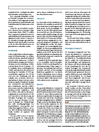 Vorschauseite 4: Vorbereitungsstand zur EU Verordnung 536/2014 in den Mitgliedstaaten