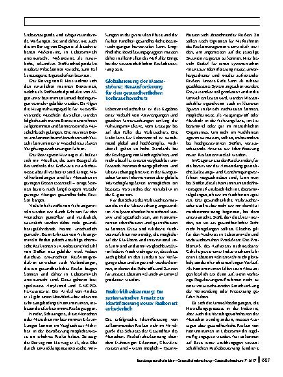 Vorschauseite 3: Kontaminanten in Lebensmitteln – Erfolge, Herausforderungen und Trends