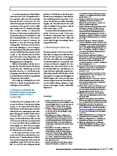 Vorschauseite 4: Empfehlung zu erforderlichen Untersuchungen auf Pseudomonas aeruginosa, zur Risikoeinschätzung und zu Maßnahmen beim Nachweis im Trinkwasser