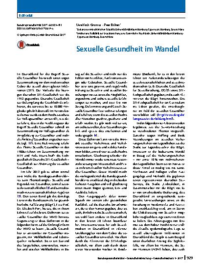Vorschauseite 1: Sexuelle Gesundheit im Wandel