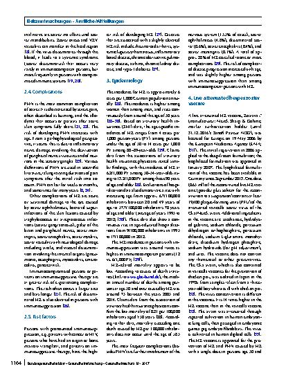 Vorschauseite 3: Background paper to the decision not to recommend a standard vaccination with the live attenuated herpes zoster vaccine for the elderly in Germany