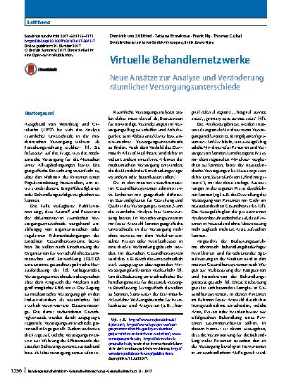 Vorschauseite 1: Virtuelle Behandlernetzwerke
