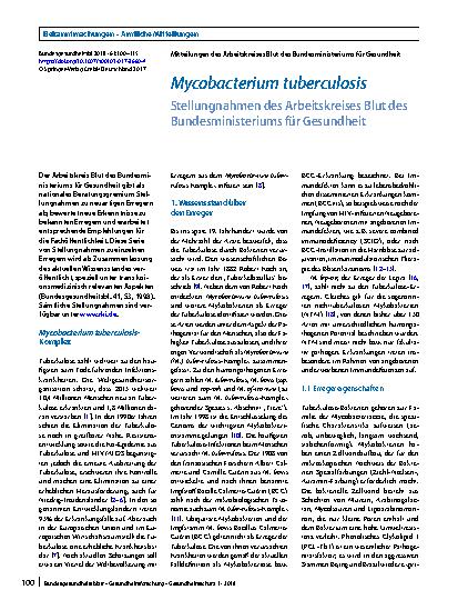 Vorschauseite 1: Mycobacterium tuberculosis