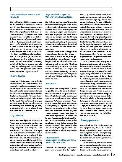 Vorschauseite 3: Anforderungen an Lüftungskonzeptionen in Gebäuden – Teil I: Bildungseinrichtungen