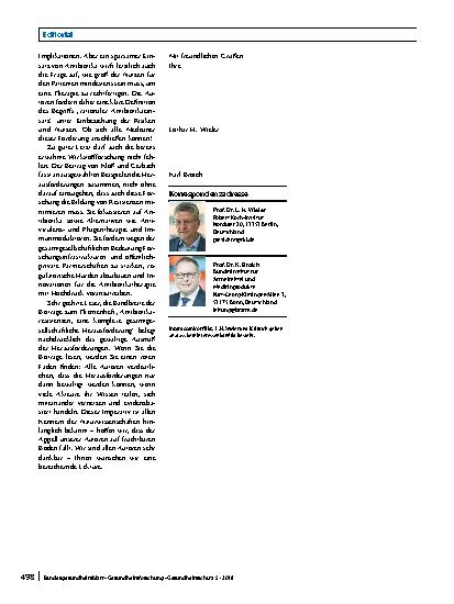 Vorschauseite 4: Antibiotikaresistenzen: Große Herausforderungen erfordern komplexe Lösungen