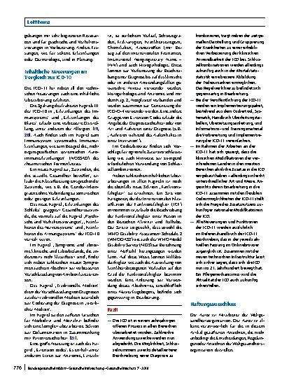 Vorschauseite 6: ICD-11 – Anpassung der ICD an das 21. Jahrhundert
