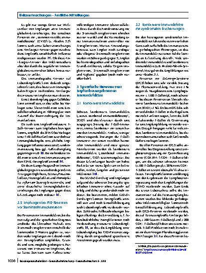Vorschauseite 3: Impfen bei Immundefizienz