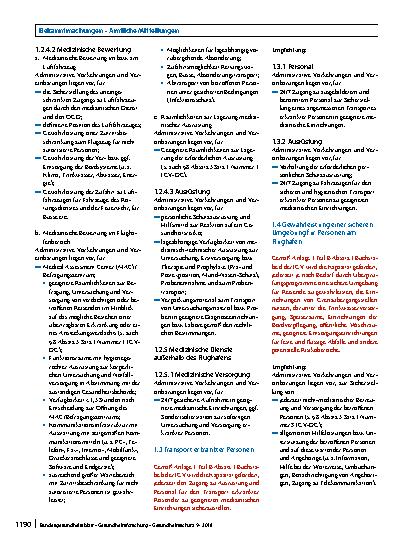 Vorschauseite 4: Kernkapazitäten von gemäß Art. 20 Absatz 1 IGV benannten Flughäfen für den Bereich der übertragbaren Krankheiten zur Durchführung der internationalen Gesundheitsvorschriften (2005…