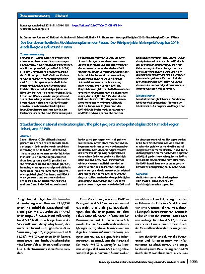 Vorschauseite 3: Der bundeseinheitliche Medikationsplan in der Praxis