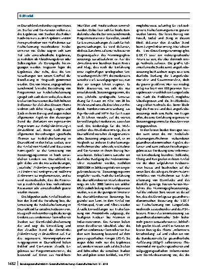 Vorschauseite 2: Krebsfrüherkennung: Ja oder Nein? Facetten einer komplexen Antwort