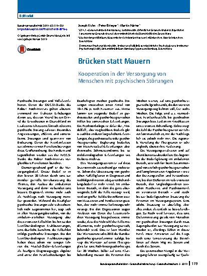Vorschauseite 1: Brücken statt Mauern