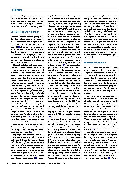 Vorschauseite 4: Früherkennung der Alzheimer-Krankheit und Ansätze der Prävention