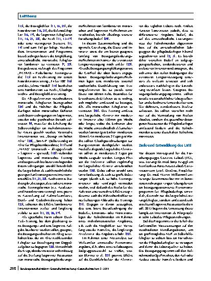 Vorschauseite 2: Das „Lübecker Modell Bewegungswelten“ – Multidimensionale Prävention in stationären Pflegeeinrichtungen durch ein bewegungsförderndes Programm