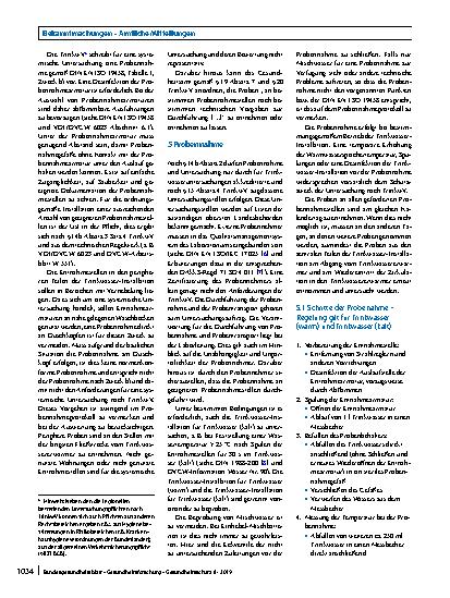 Vorschauseite 3: Systemische Untersuchungen von Trinkwasser-Installationen auf Legionellen nach Trinkwasserverordnung – Probennahme, Untersuchungsgang und Angabe des Ergebnisses