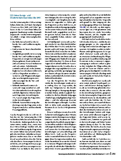 Vorschauseite 4: Erfolgsfaktoren und Hemmnisse bei der Implementation des Lübecker Modell Bewegungswelten in stationären Pflegeeinrichtungen – Ergebnisse der wissenschaftlichen Evaluation
