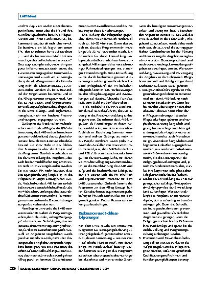 Vorschauseite 5: Erfolgsfaktoren und Hemmnisse bei der Implementation des Lübecker Modell Bewegungswelten in stationären Pflegeeinrichtungen – Ergebnisse der wissenschaftlichen Evaluation