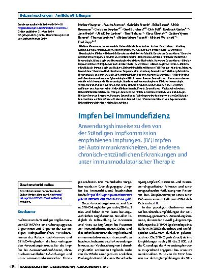 Vorschauseite 1: Impfen bei Immundefizienz
