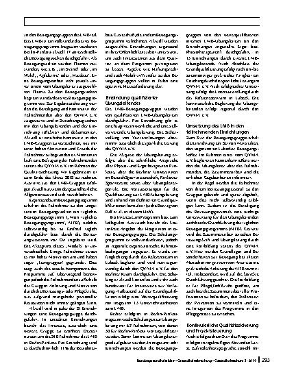 Vorschauseite 5: Umsetzung des Lübecker Modells Bewegungswelten in der Pflege. Kooperation auf kommunaler Ebene zur Stärkung von Prävention und Gesundheitsförderung in Berlin-Pankow