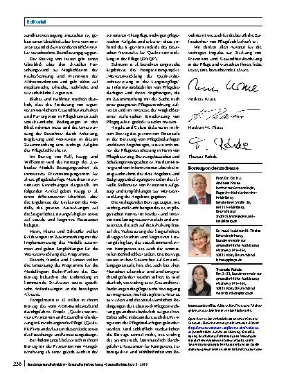 Vorschauseite 2: Das Potenzial von Prävention und Gesundheitsförderung in der Lebenswelt Pflegeeinrichtung