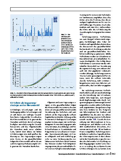 Vorschauseite 5: UV-Strahlung in Deutschland: Einflüsse des Ozonabbaus und des Klimawandels sowie Maßnahmen zum Schutz der Bevölkerung