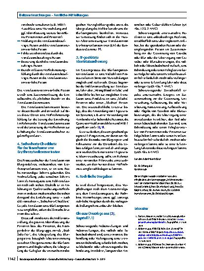 Vorschauseite 3: Stellungnahme Fehlanwendungen von Blutkomponenten