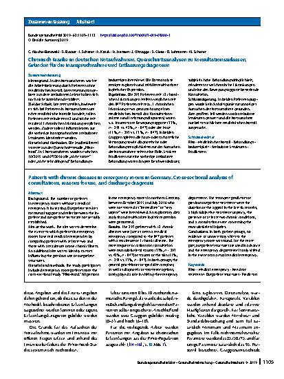 Vorschauseite 3: Chronisch Kranke in deutschen Notaufnahmen