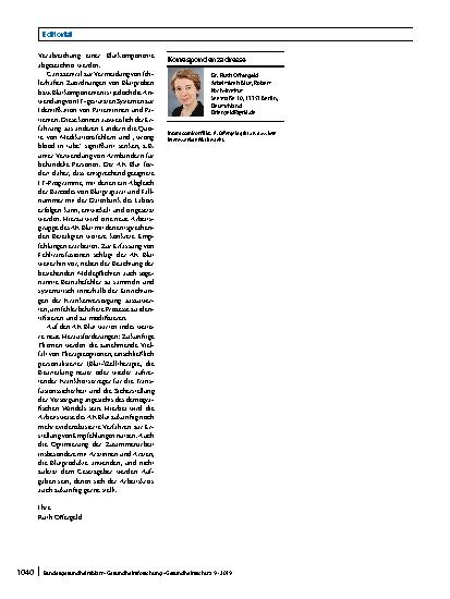 Vorschauseite 2: Der Arbeitskreis Blut – Wertvolles Gremium im Bereich Transfusionsmedizin