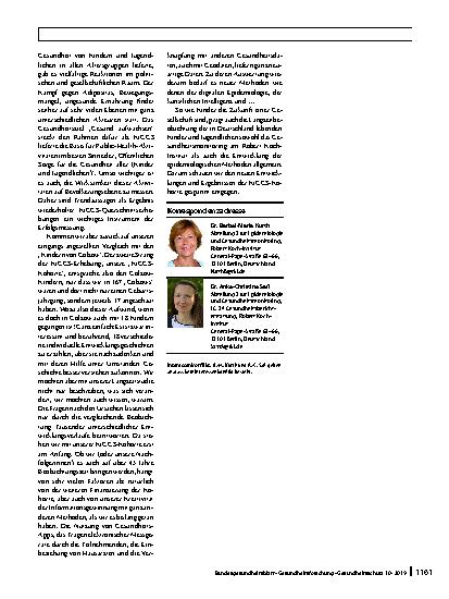 Vorschauseite 3: Von Golzow bis nach Neuseeland – Kindergesundheit langfristig beobachten