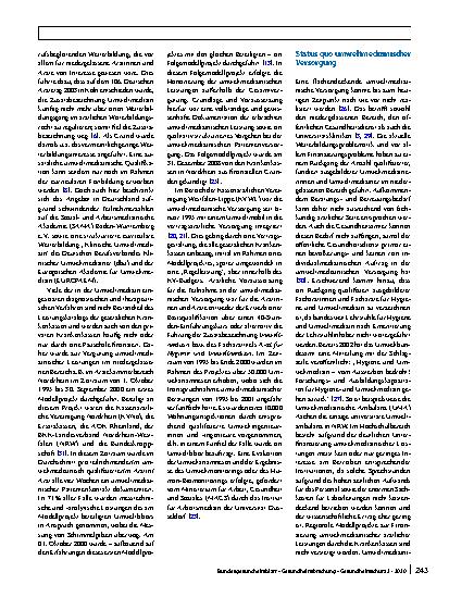 Vorschauseite 2: Umweltmedizinische Versorgungssituation von Patientinnen und Patienten in Deutschland