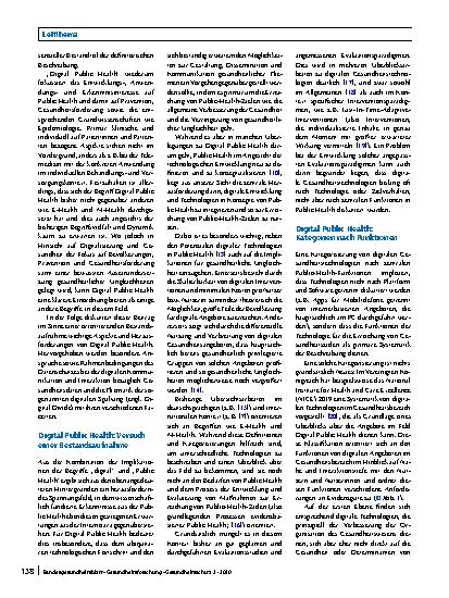 Vorschauseite 2: Digital Public Health – ein Überblick