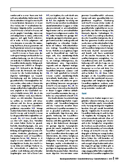 Vorschauseite 5: Digital Divide – Soziale Unterschiede in der Nutzung digitaler Gesundheitsangebote