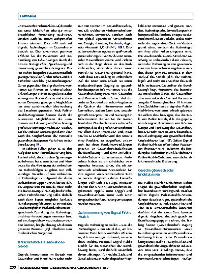 Vorschauseite 2: Ethische Fragen von Digital Public Health