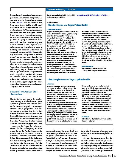 Vorschauseite 3: Ethische Fragen von Digital Public Health