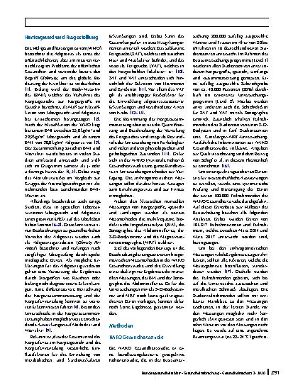 Vorschauseite 2: Anthropometrische Messungen in der NAKO Gesundheitsstudie – mehr als nur Größe und Gewicht