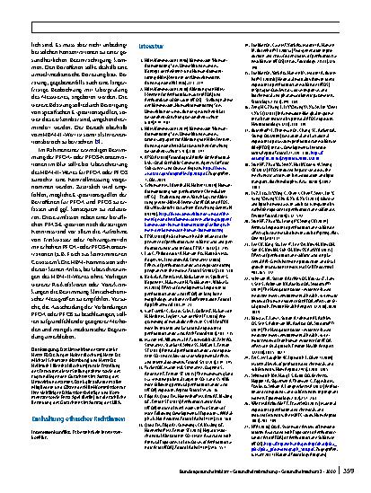 Vorschauseite 4: HBM-II-Werte für Perfluoroctansäure (PFOA) und Perfluoroctansulfonsäure (PFOS) in Blutplasma – Stellungnahme der Kommission Human-Biomonitoring des Umweltbundesamtes