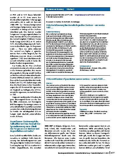 Vorschauseite 3: DKG-Zertifizierung kinderonkologischer Zentren – ein weites Feld …