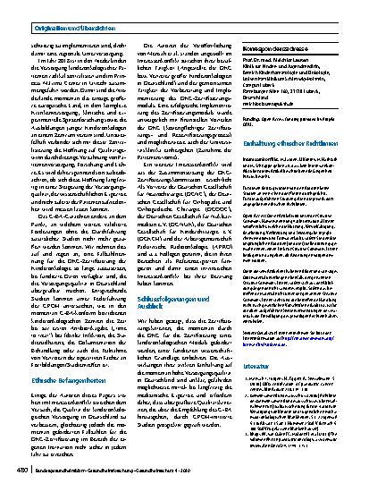 Vorschauseite 6: DKG-Zertifizierung kinderonkologischer Zentren – ein weites Feld …
