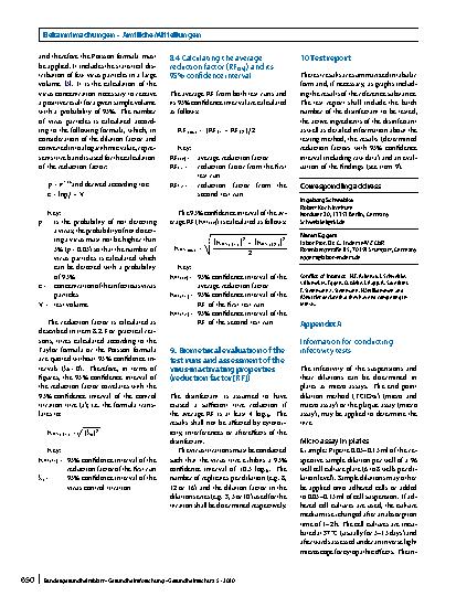 Vorschauseite 6: Guideline for testing chemical disinfectants regarding their virucidal activity within the field of human medicine
