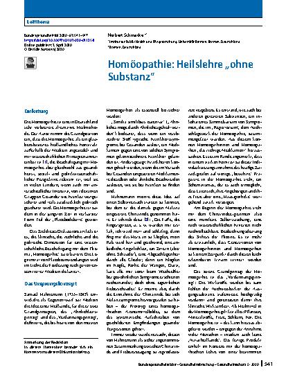 Vorschauseite 1: Homöopathie: Heilslehre „ohne Substanz“