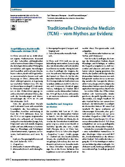 Vorschauseite 1: Traditionelle Chinesische Medizin (TCM) – vom Mythos zur Evidenz